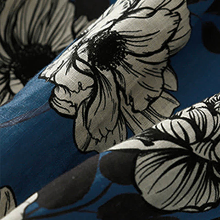 Buddha Stones Summer Large Floral Crew Neck Women's Sleeveless Below Knee Dress With Pockets - image 11