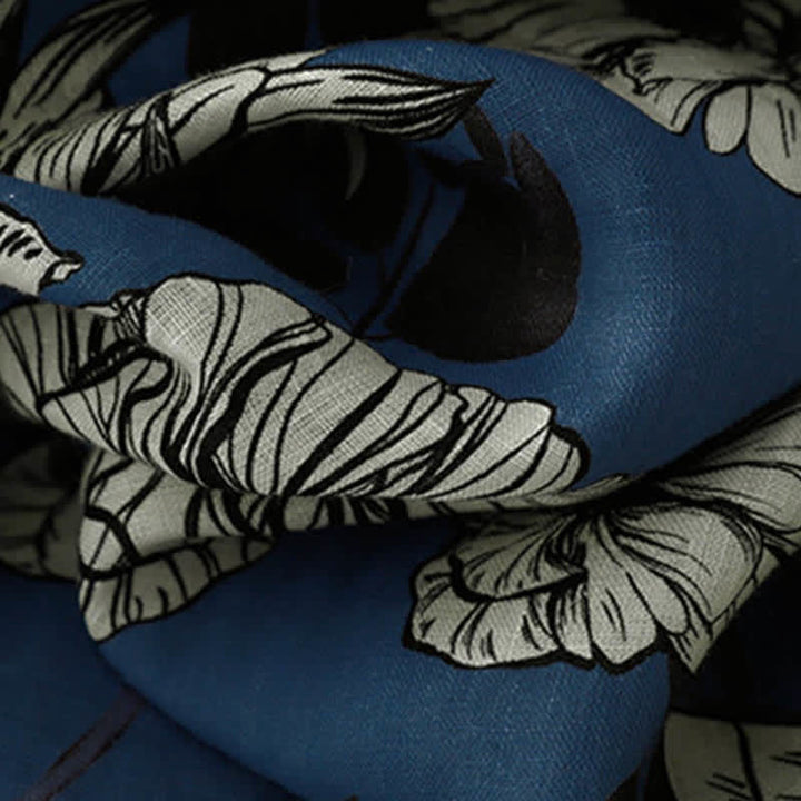 Buddha Stones Summer Large Floral Crew Neck Women's Sleeveless Below Knee Dress With Pockets - image 12