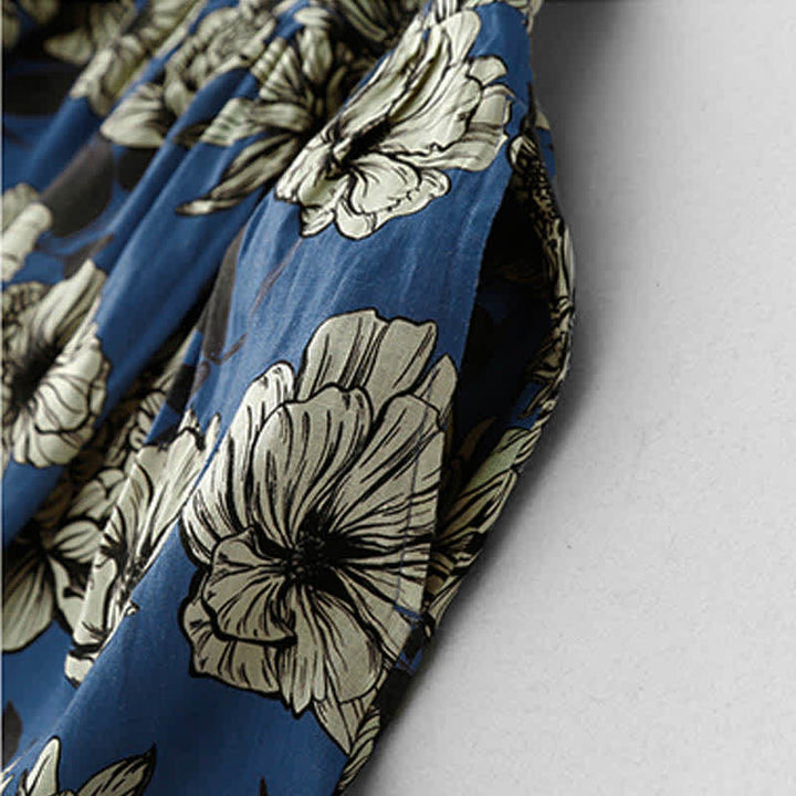 Buddha Stones Summer Large Floral Crew Neck Women's Sleeveless Below Knee Dress With Pockets - image 5