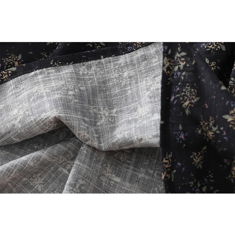 Buddha Stones Floral Elastic Waist Ruffle Hem Women's Skirt - image 9