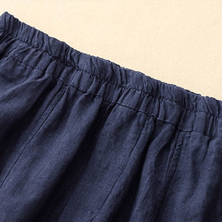 Buddha Stones Summer Linen Women's Tapered Pants With Pockets - image 17