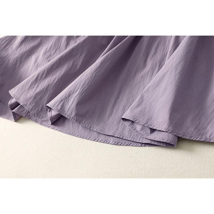 Buddha Stones Summer Cotton High Waist Women's Sleeveless Midi Dress With Pockets - image 2