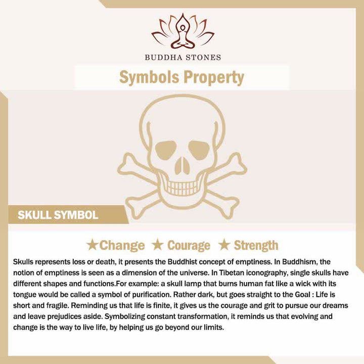 Buddha Stones Cat Skull Bone Design Courage Bracelet - image 6