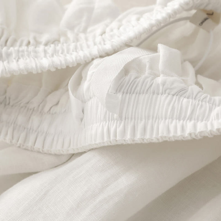 Buddha Stones Summer Linen Cotton Women's Cropped Wide Leg Pants With Pockets - image 7