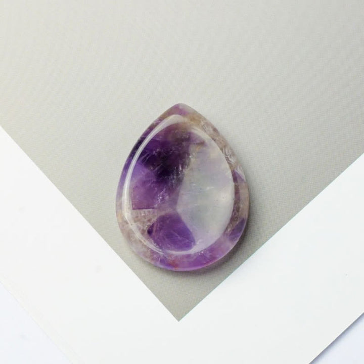 Buddha Stones Teardrop Shape Worry Stone Protection Crystal Decor 34*26*7.8cm - Natural Amethyst(Color May Vary) - 34*26*7.8mm - image 20