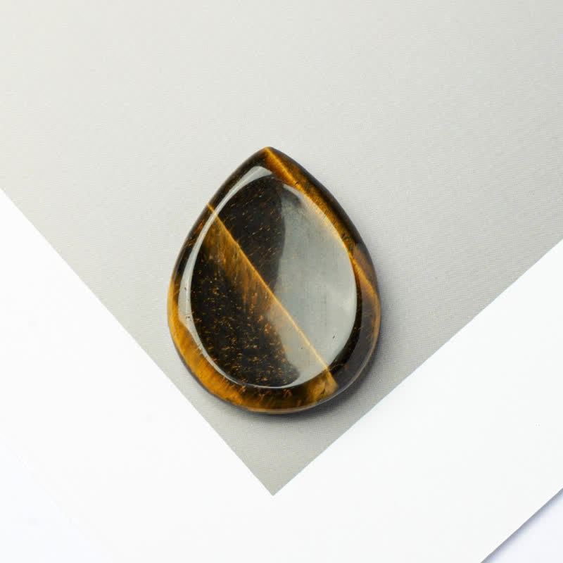 Buddha Stones Teardrop Shape Worry Stone Protection Crystal Decor 45*35*8mm - Tiger's Eye - 45*35*8mm - image 9