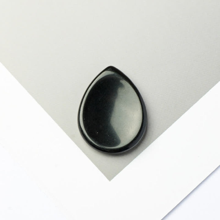 Buddha Stones Teardrop Shape Worry Stone Protection Crystal Decor 34*26*7.8cm - Natural Black Obsidian(Color May Vary) - 34*26*7.8mm - image 22