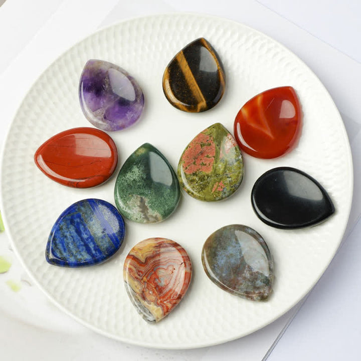 Buddha Stones Teardrop Shape Worry Stone Protection Crystal Decor 34*26*7.8cm - image 31