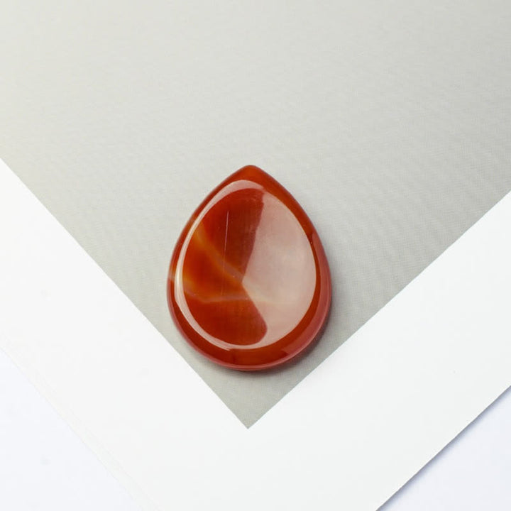 Buddha Stones Teardrop Shape Worry Stone Protection Crystal Decor 34*26*7.8cm - Natural Red Agate(Color May Vary) - 34*26*7.8mm - image 16