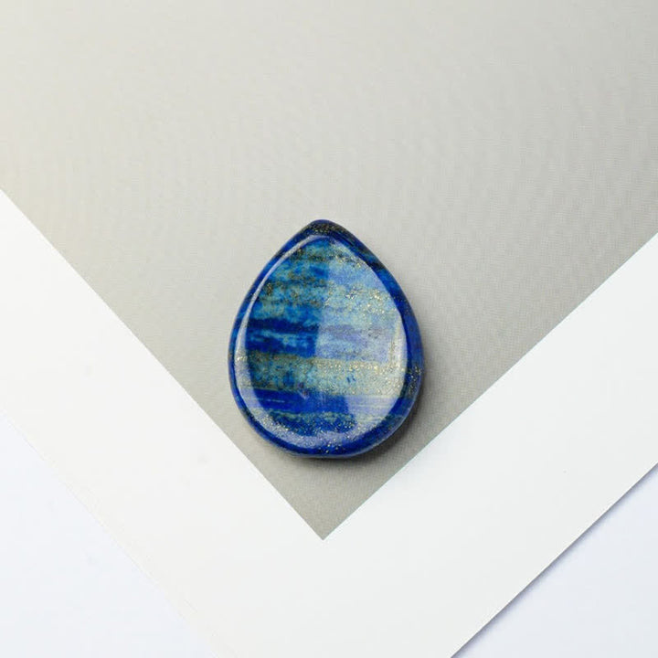 Buddha Stones Teardrop Shape Worry Stone Protection Crystal Decor 34*26*7.8cm - Natural Lapis Lazuli(Color May Vary) - 34*26*7.8mm - image 7