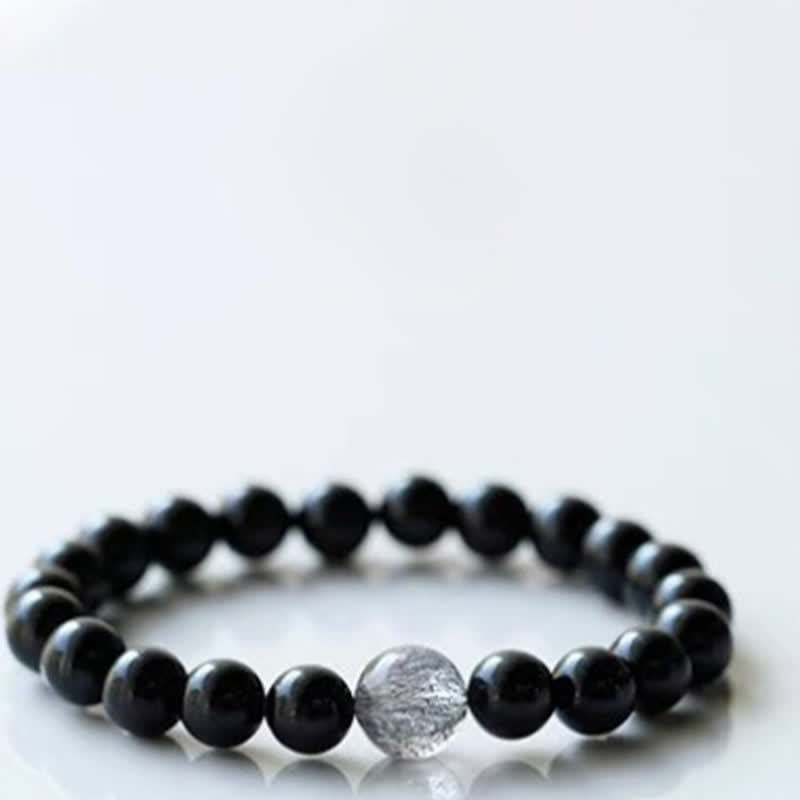 Buddha Stones Black Tourmaline Crystal Zodiac Animal Design Resilience Bracelet - Monkey(Wrist Circumference 15–16cm) - image 12