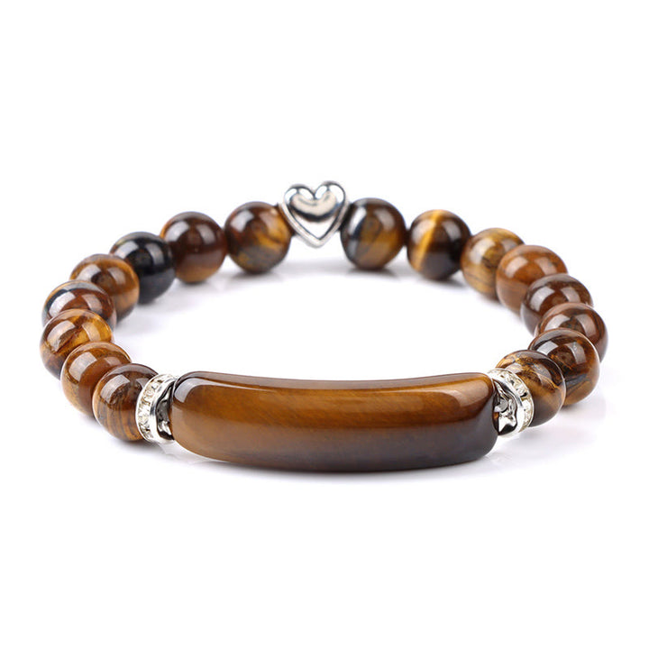 Buddha Stones Amethyst Tiger Eye Lapis Lazuli Green Aventurine Rhodonite Dalmatian Jasper Healing Bracelet - Tiger Eye(Wrist Circumference 15-16cm) - image 5
