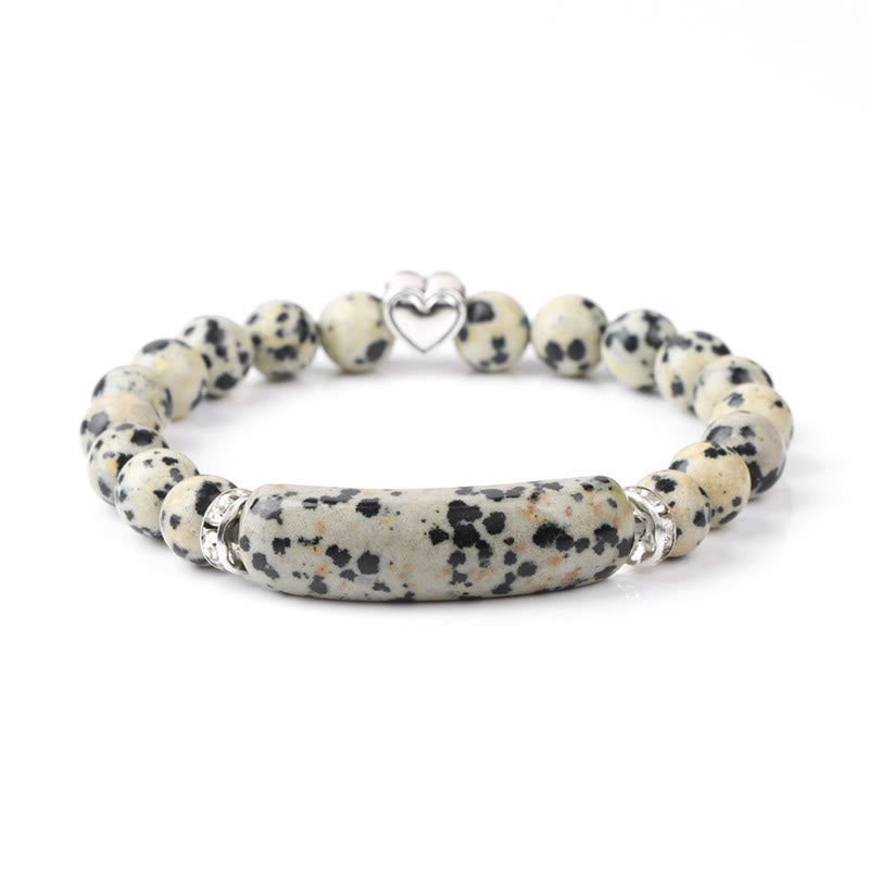 Buddha Stones Amethyst Tiger Eye Lapis Lazuli Green Aventurine Rhodonite Dalmatian Jasper Healing Bracelet - Dalmatian Jasper(Wrist Circumference 15-16cm) - image 16