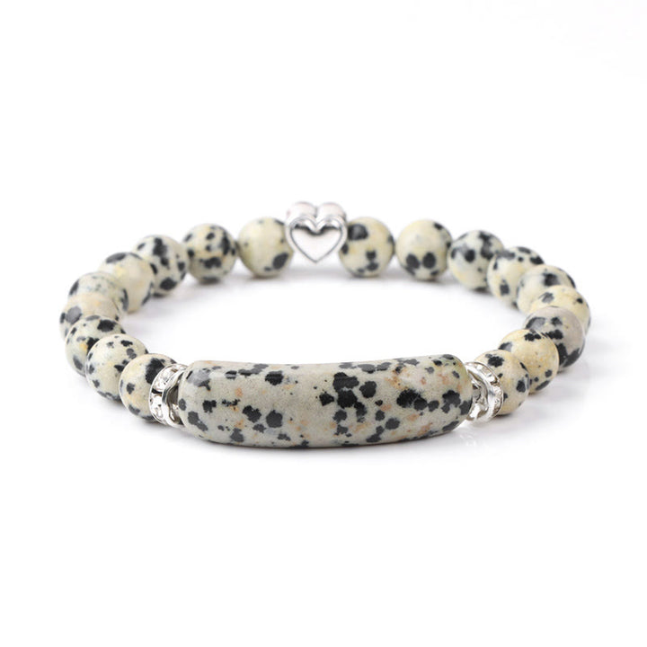 Buddha Stones Amethyst Tiger Eye Lapis Lazuli Green Aventurine Rhodonite Dalmatian Jasper Healing Bracelet - Dalmatian Jasper(Wrist Circumference 15-16cm) - image 16
