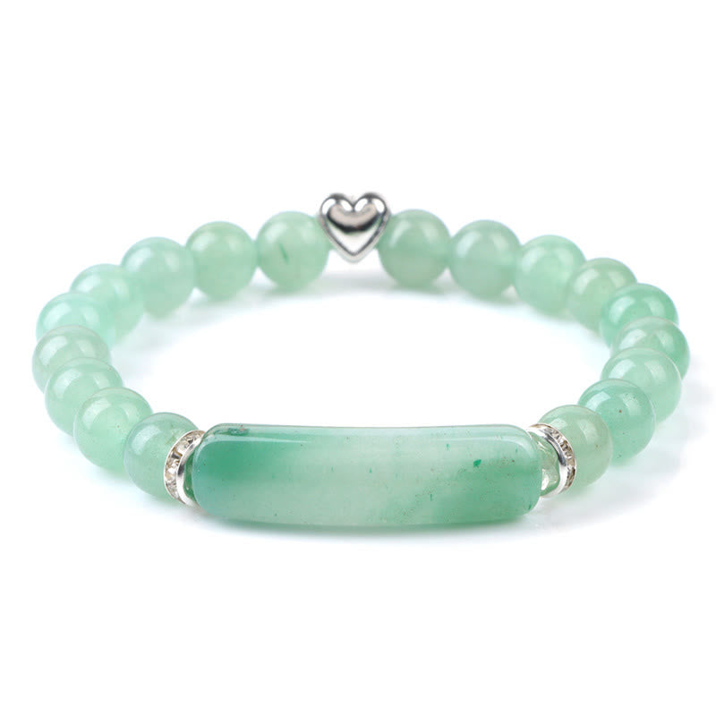 Buddha Stones Amethyst Tiger Eye Lapis Lazuli Green Aventurine Rhodonite Dalmatian Jasper Healing Bracelet - Green Aventurine(Wrist Circumference 15-16cm) - image 10