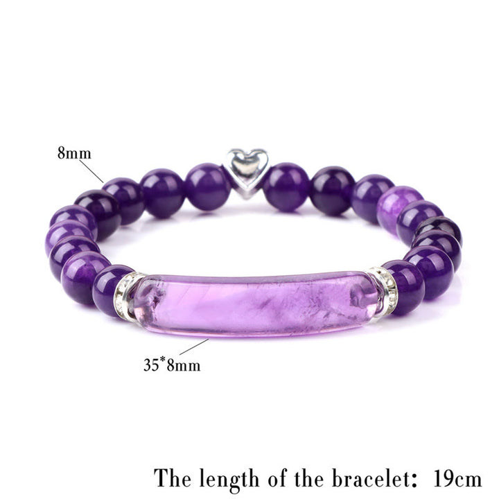 Buddha Stones Amethyst Tiger Eye Lapis Lazuli Green Aventurine Rhodonite Dalmatian Jasper Healing Bracelet - image 2