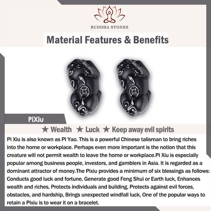 Buddha Stones Strawberry Quartz And Silver Sheen Obsidian Pixiu Love Hand Carved Couples Bracelet - image 7