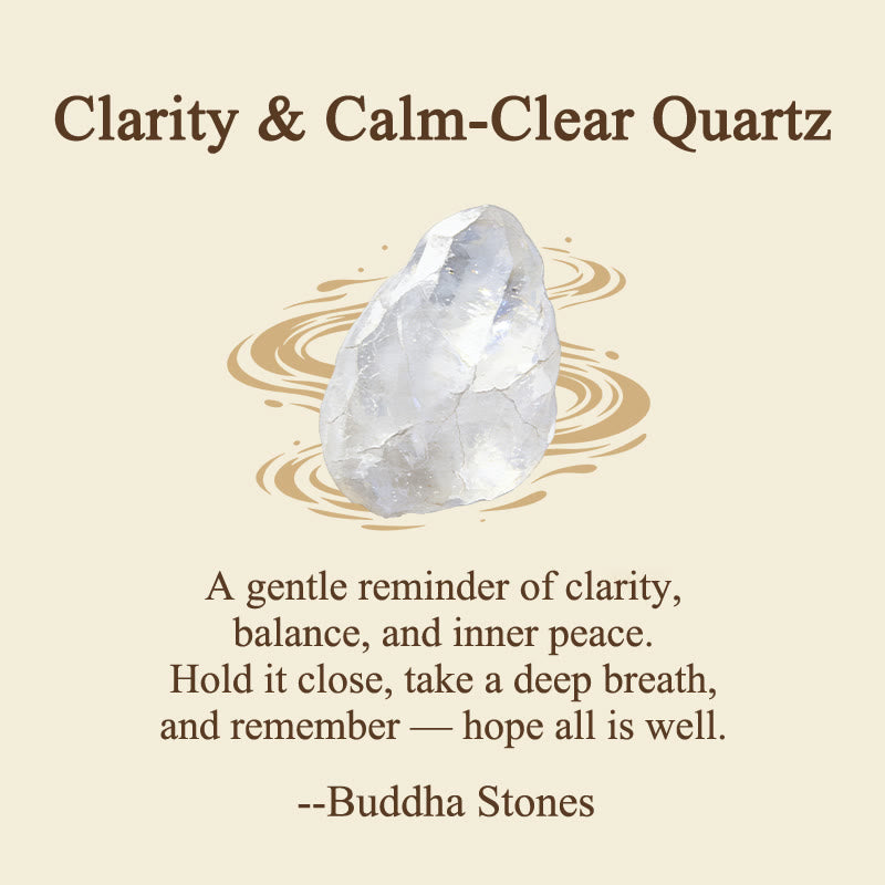 Buddha Stones Clarity & Calm Natural Small Clear Quartz Worry Stone Clarity Crystal Decor 3.5*4.5cm - image 6