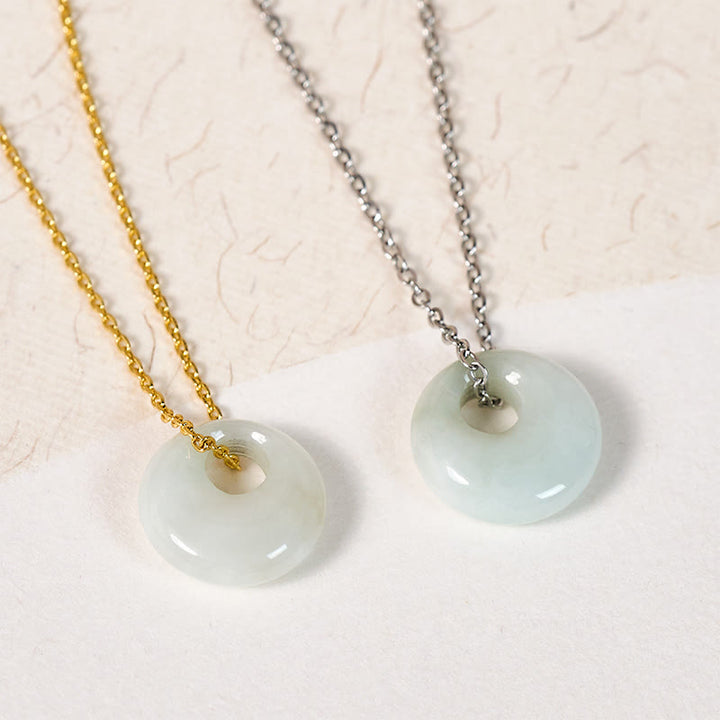 Buddha Stones Round Buckle Jade Luck Necklace Pendant - image 15