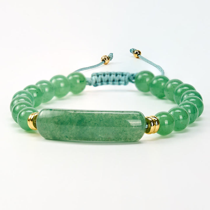 Buddha Stones Amethyst Green Aventurine Tiger Eye Strawberry Quartz Positive Transformation Bracelet - image 2