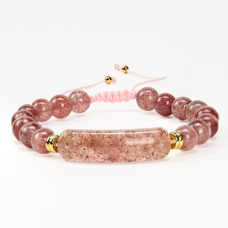 Buddha Stones Amethyst Green Aventurine Tiger Eye Strawberry Quartz Positive Transformation Bracelet - image 20