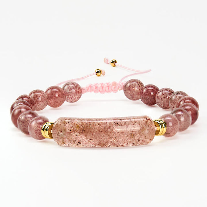 Buddha Stones Amethyst Green Aventurine Tiger Eye Strawberry Quartz Positive Transformation Bracelet - image 20