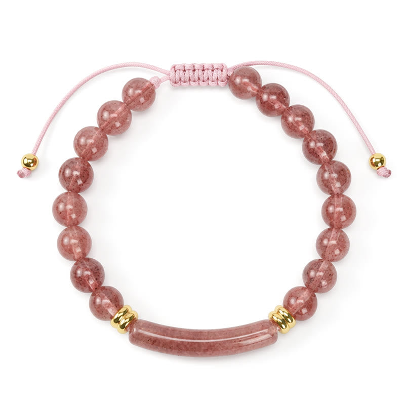 Buddha Stones Amethyst Green Aventurine Tiger Eye Strawberry Quartz Positive Transformation Bracelet - image 21