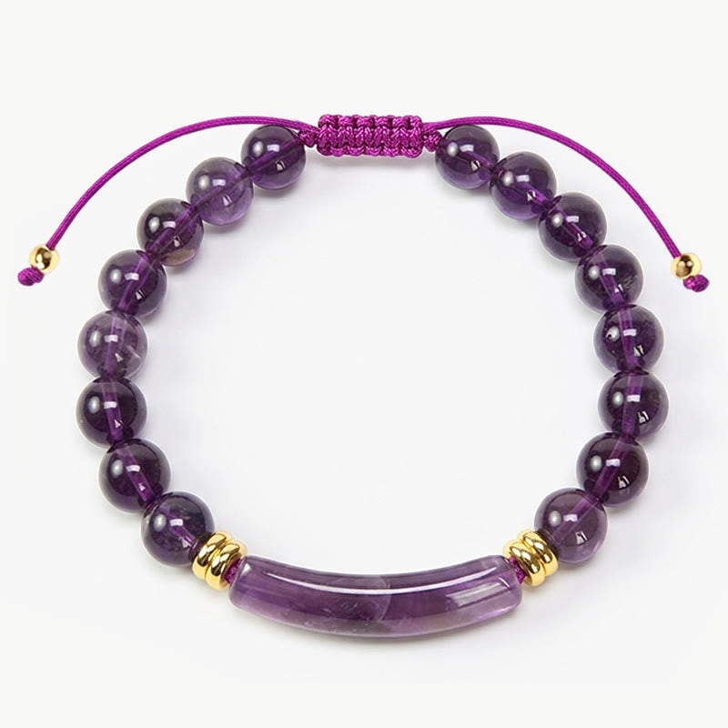 Buddha Stones Amethyst Green Aventurine Tiger Eye Strawberry Quartz Positive Transformation Bracelet - image 13