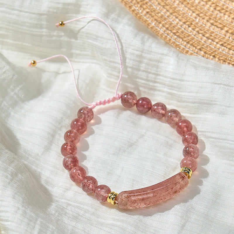 Buddha Stones Amethyst Green Aventurine Tiger Eye Strawberry Quartz Positive Transformation Bracelet - image 18