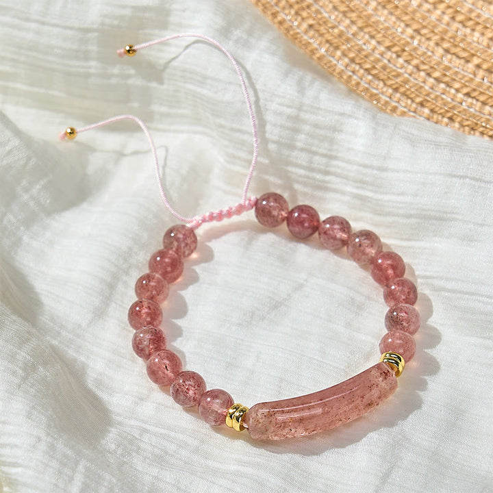 Buddha Stones Amethyst Green Aventurine Tiger Eye Strawberry Quartz Positive Transformation Bracelet - image 18
