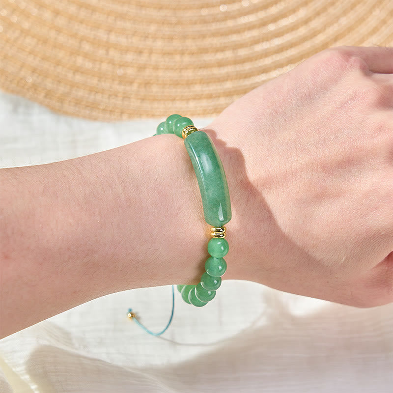 Buddha Stones Amethyst Green Aventurine Tiger Eye Strawberry Quartz Positive Transformation Bracelet - image 4