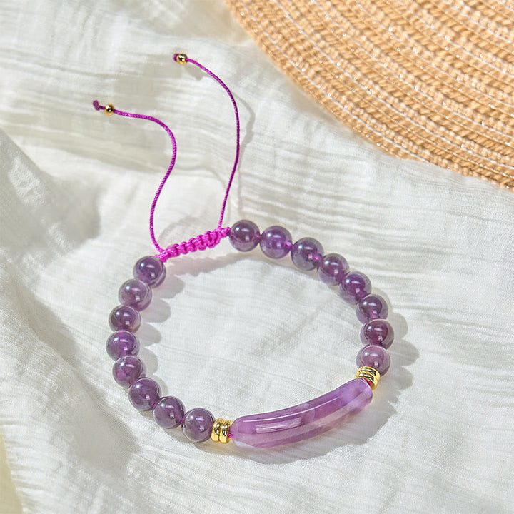 Buddha Stones Amethyst Green Aventurine Tiger Eye Strawberry Quartz Positive Transformation Bracelet - image 11
