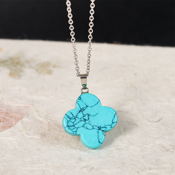 Buddha Stones Various Crystal Green Aventurine Black Obsidian Tiger Eye Plum Blossom Luck Necklace Pendant - image 20