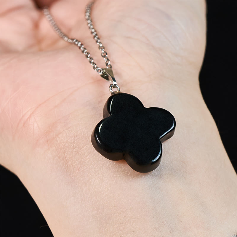 Buddha Stones Various Crystal Green Aventurine Black Obsidian Tiger Eye Plum Blossom Luck Necklace Pendant - image 10