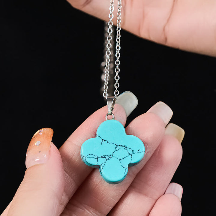 Buddha Stones Various Crystal Green Aventurine Black Obsidian Tiger Eye Plum Blossom Luck Necklace Pendant - image 24