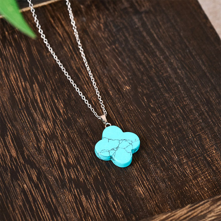 Buddha Stones Various Crystal Green Aventurine Black Obsidian Tiger Eye Plum Blossom Luck Necklace Pendant - image 23