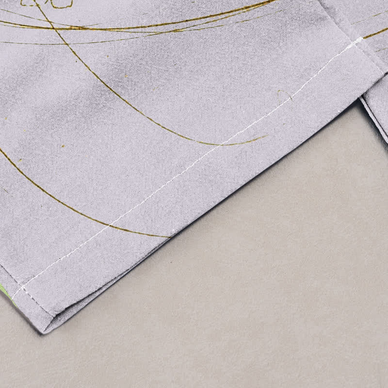 Buddha Stones Pure Cotton Bohemian Butterfly Floral Pattern Women's Elastic Waist Pants With Pockets - image 1