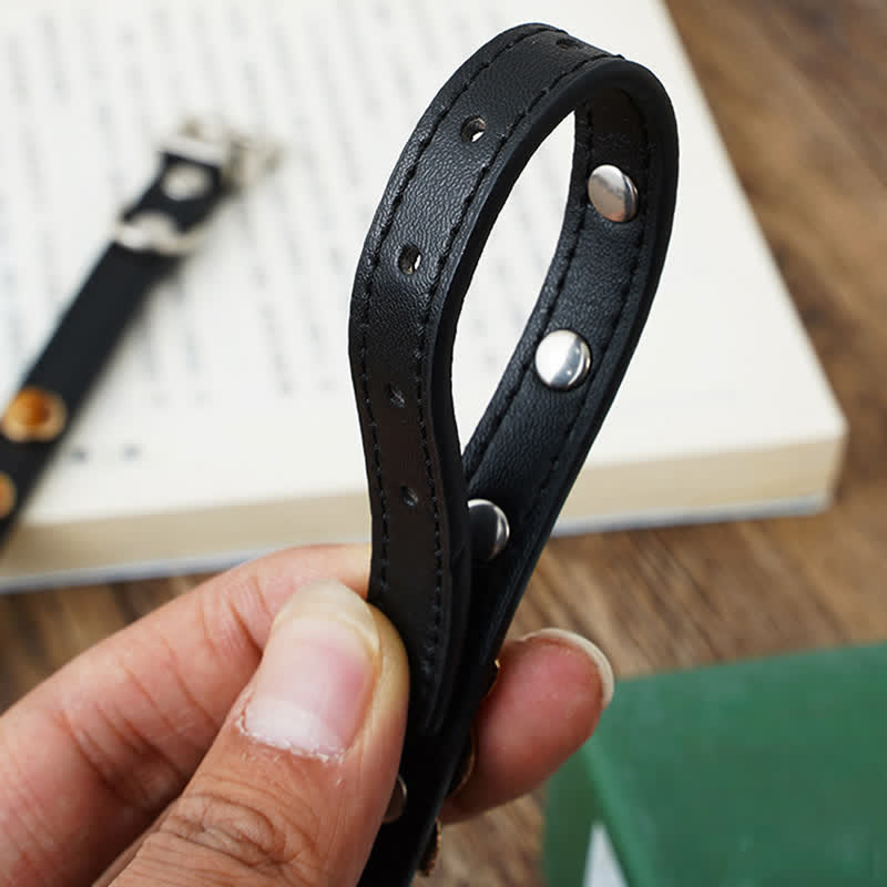 Buddha Stones Tiger Eye Leather Courage Adjustable Cats Dogs Pet Collar - image 14