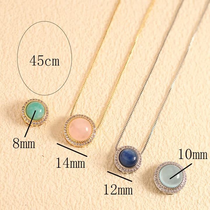 Buddha Stones Natural Rose Quartz Multiple Crystal Bead Inlay Healing Necklace - image 26