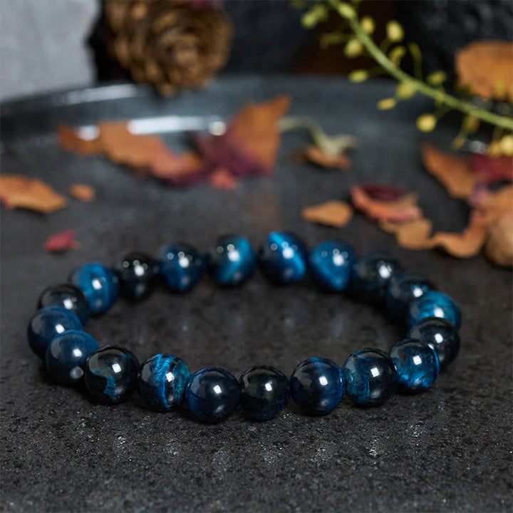 Buddha Stones Natural Blue Tiger's Eye Bead Protection Bracelet - image 3