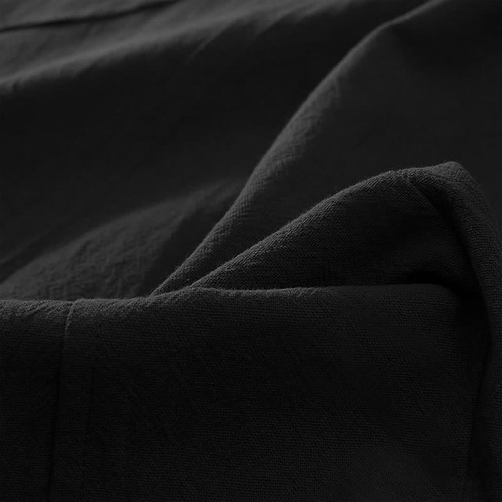 Buddha Stones Spring Casual Drawstring Solid Cotton Women's Harem Pants With Pockets - image 11