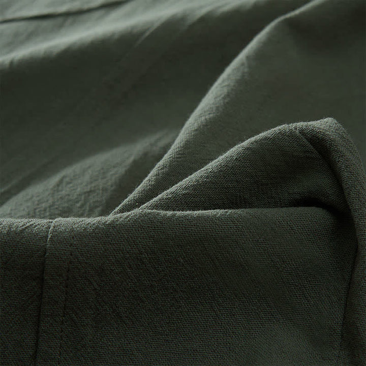 Buddha Stones Spring Casual Drawstring Solid Cotton Women's Harem Pants With Pockets - image 5