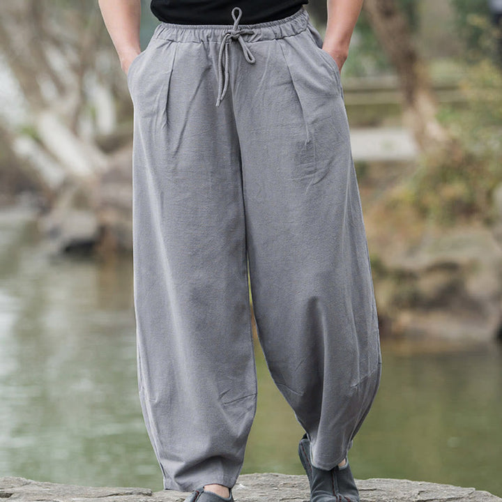 Buddha Stones Plain Casual Bloomer Men's Pants With Pockets - image 11