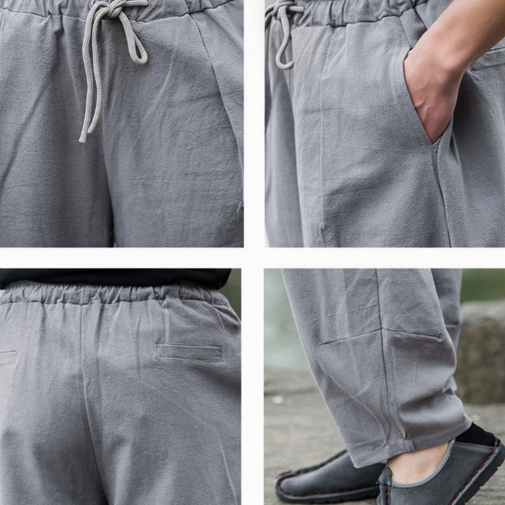 Buddha Stones Plain Casual Bloomer Men's Pants With Pockets - image 15
