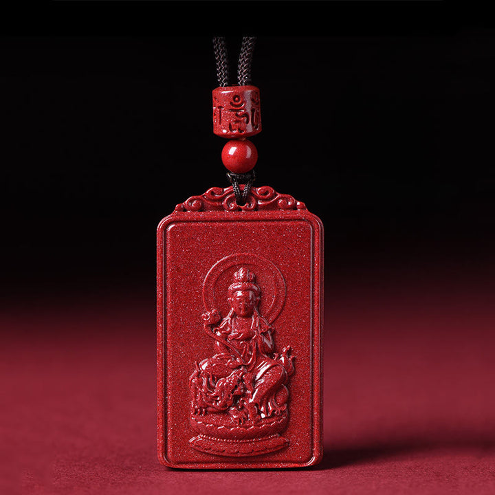 Buddha Stones The Chinese Zodiac Natal Buddha Cinnabar Blessing Necklace Pendant - image 10