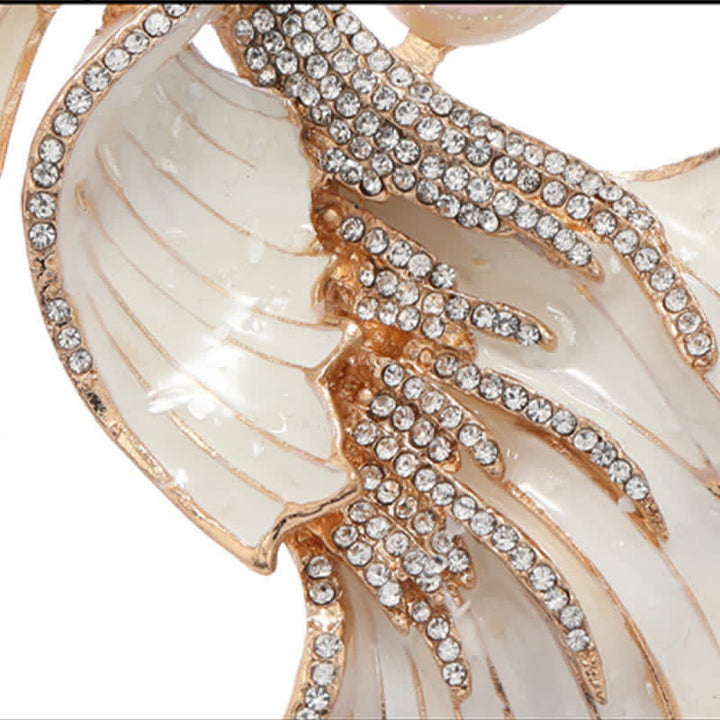 Buddha Stones Glazed Koi Fish Pearl Brooch - image 4