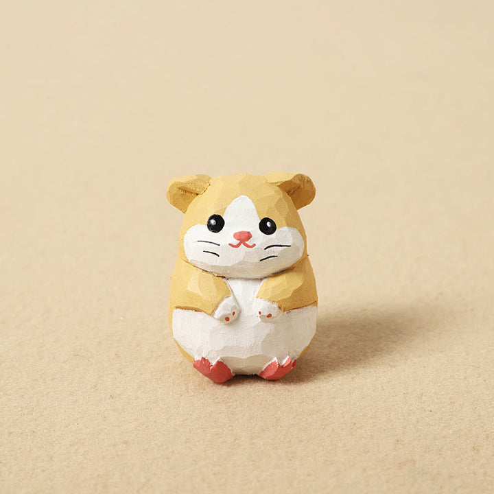 Buddha Stones Mini Small Chinese Zodiac Linden Wood Engraved Positive Home Decoration 4cm - Rat 4cm(Color Shape and Size May vary) - image 2