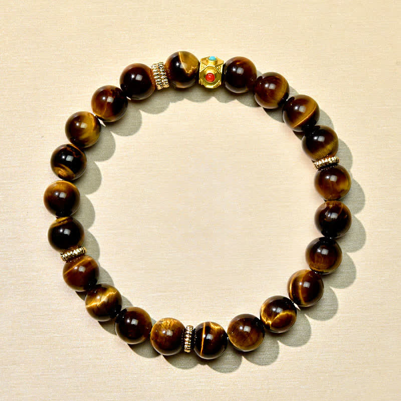 Buddha Stones Tibet Natural Tiger Eye Bead Strength Bracelet - image 3