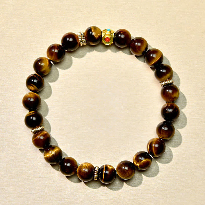 Buddha Stones Tibet Natural Tiger Eye Bead Strength Bracelet - image 3