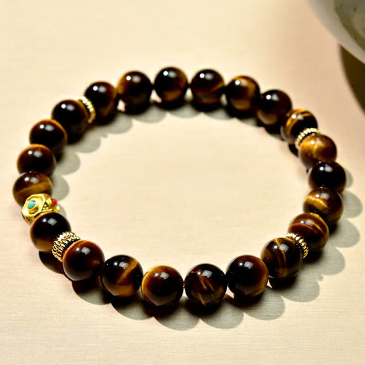 Buddha Stones Tibet Natural Tiger Eye Bead Strength Bracelet - image 4